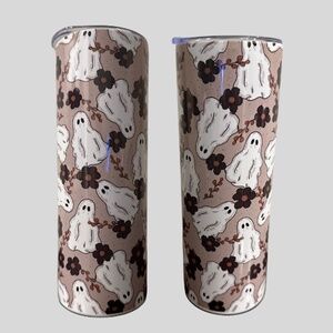 Floral Ghost Stainless Steel Sublimated Double Wall Insulated 20oz Tumbler Cup